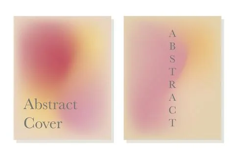 Set of vector gradient backgrounds. For covers, wallpapers, branding, socia.. Stock Illustration