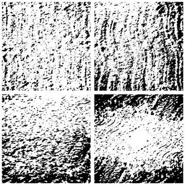 Set of vector grunge distressed texture template Stock Illustration