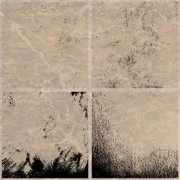 Set of vector grunge distressed texture template Stock Illustration