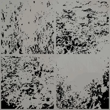 Set of vector grunge distressed texture template Stock Illustration