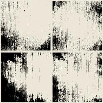 Set of vector grunge distressed texture template Illustrazione stock