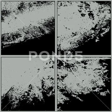 Set of vector grunge distressed texture template Stock Illustration