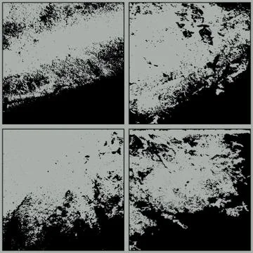 Set of vector grunge distressed texture template Stock Illustration