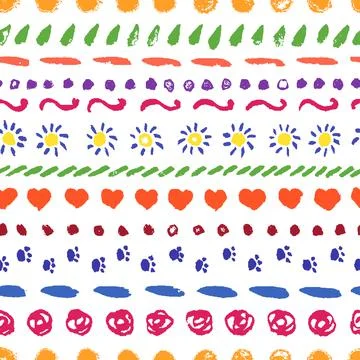 Set of vector hand drawing borders for frames, background, decor. Stockillustratie