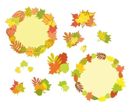 Set of vector hand drawn autumn Stock Illustration