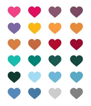 Set of vector hearts Stock Illustration