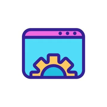 Set the vector icon. Isolated contour symbol illustration Illustrazione stock