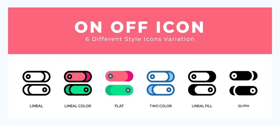 On off set of vector icon. For web. and mobile app Stock Illustration