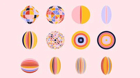 Set of vector icons of acid flare shapes and arrows. Y2k korean style. Stock Illustration