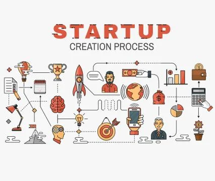 Set of vector icons and elements of application development Stockillustratie