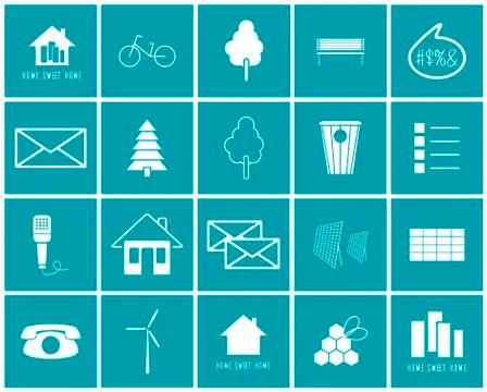 Set of vector icons on of the ecology Stock Illustration