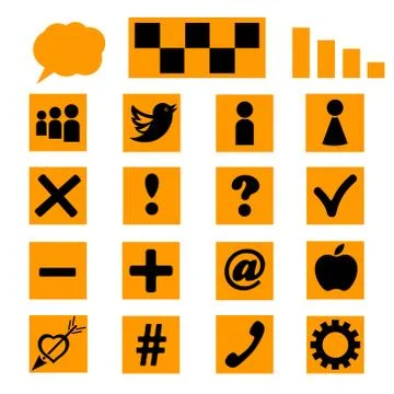 Set of vector icons Stock Illustration