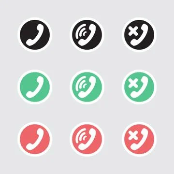 Set of vector icons telephony Illustrazione stock