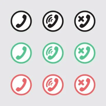 Set of vector icons telephony Illustrazione stock