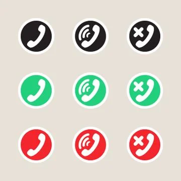Set of vector icons telephony Stock Illustration