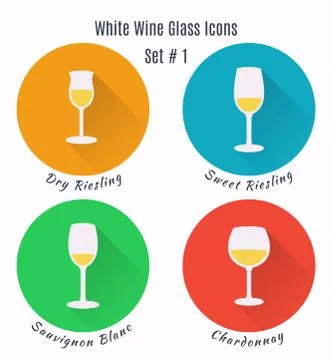 Set of vector icons. Variation of detailed hand drawn wine glass Stock Illustration