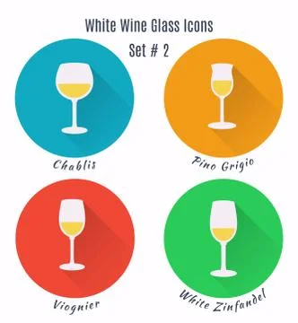 Set of vector icons. Variation of detailed hand drawn wine glass Stock Illustration