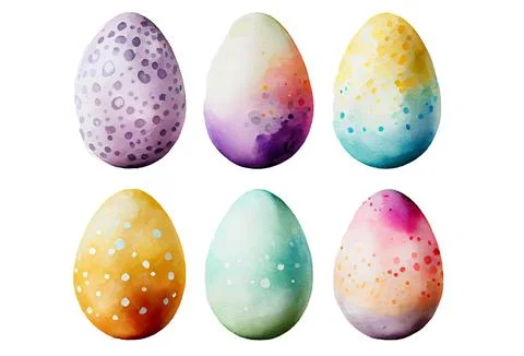Set vector illustration of aester colorful egg isolate on white background Stock Illustration
