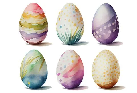 Set vector illustration of aester colorful egg isolate on white background Stock Illustration