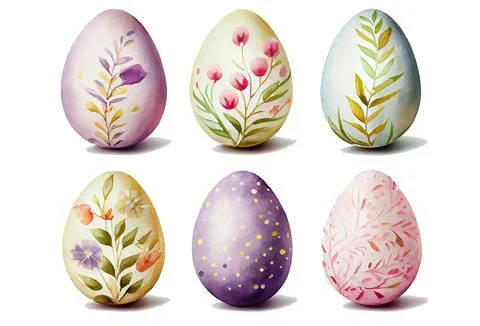 Set vector illustration of aester colorful egg isolate on white background Stock Illustration