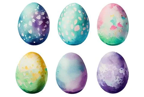 Set vector illustration of aester colorful egg isolate on white background Stock Illustration