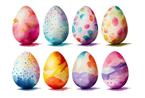 Set vector illustration of aester colorful egg isolate on white background Stock Illustration