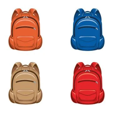 Set. vector illustration backpack Stock Illustration