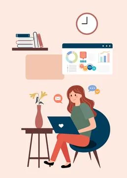 Set Vector Illustration business studying elements and people in flat design Illustrazione stock