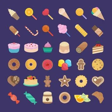 Set Vector Illustration of Candy Illustrazione stock gratuita