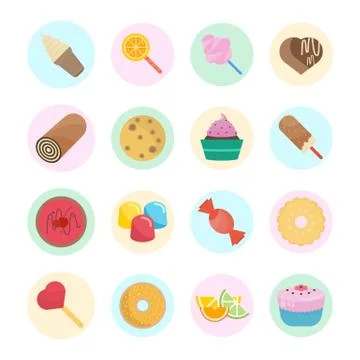 Set Vector Illustration of Candy Free Stock Illustration