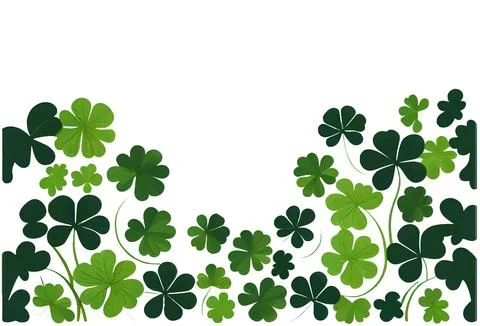 Set vector illustration of green clover leaf isolate background Stock Illustration
