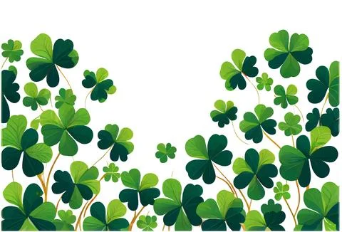 Set vector illustration of green clover leaf isolate background Stock Illustration