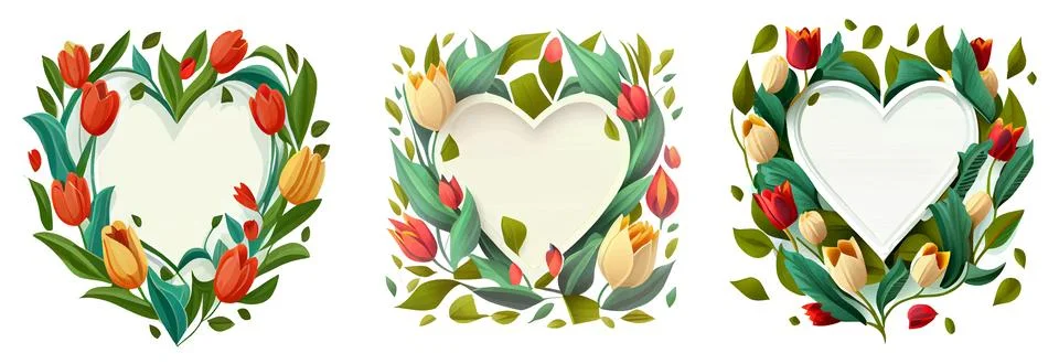 Set vector illustration of group flower isotated on white background mothers day Stock Illustration