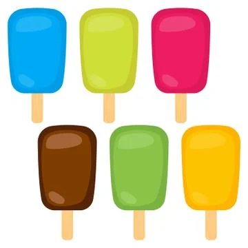 Set of vector illustration of ice cream Stock Illustration