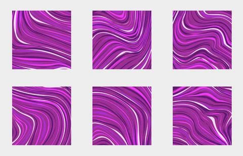 Set vector illustration marble pink texture. Splash of paint. Colorful liquid. Stock Illustration
