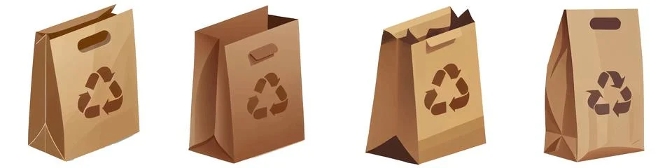 Set vector illustration of reduce waste concept isolate white horisontal イラスト素材