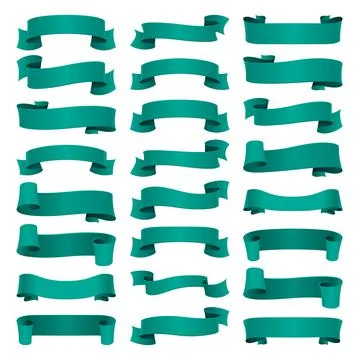 Set of vector illustration ribbons. Illustrazione stock