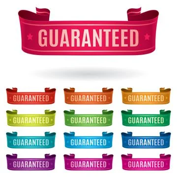 Set of vector illustration ribbons Stock Illustration