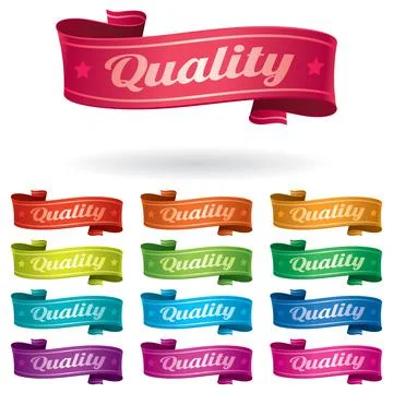 Set of vector illustration ribbons Stock Illustration