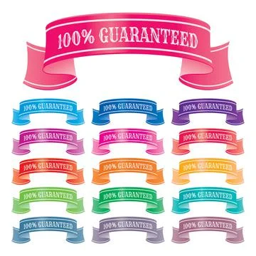 Set of vector illustration ribbons Stock Illustration