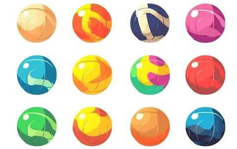 Set vector illustration of table multi colored lamp isolate on white background Stock Illustration