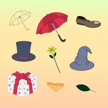 Set of vector illustrations in cartoon style for design on the theme of the h Stock Illustration