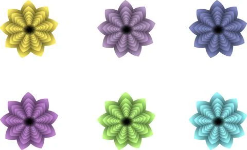 A set of vector illustrations of colors Stock Illustration