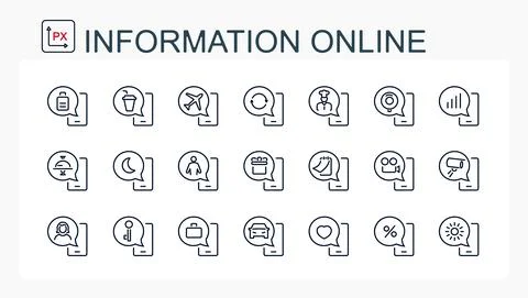 A set of vector illustrations, icons from Stock Illustration