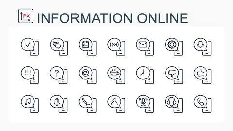 A set of vector illustrations, icons from Stock Illustration