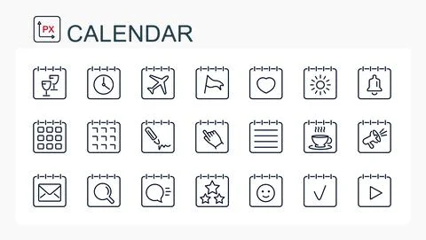 A set of vector illustrations, icons Stock Illustration