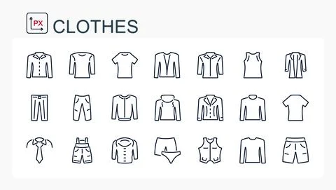 A set of vector illustrations, icons Stock Illustration