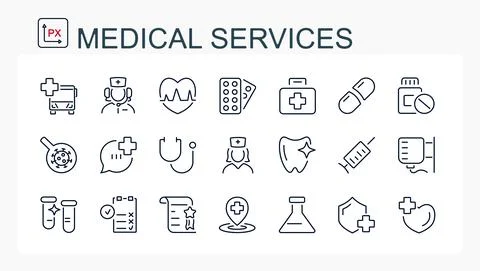 A set of vector illustrations, icons from the ruler. Stock Illustration