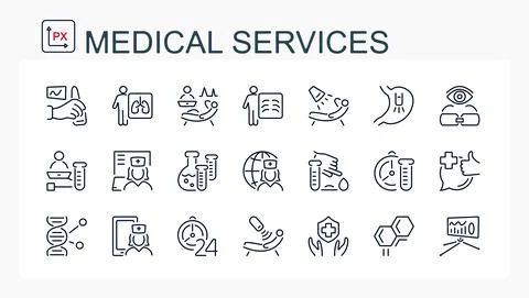 A set of vector illustrations, icons from the ruler Stock Illustration