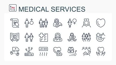 A set of vector illustrations, icons from the ruler. Stock Illustration